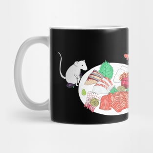 Mice with sashimi Mug